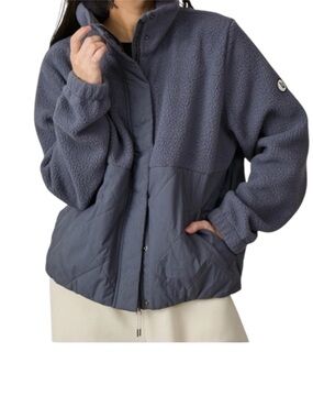 Vuori Women’s Highlands Sherpa Jacket Azure Blue Grey Size S